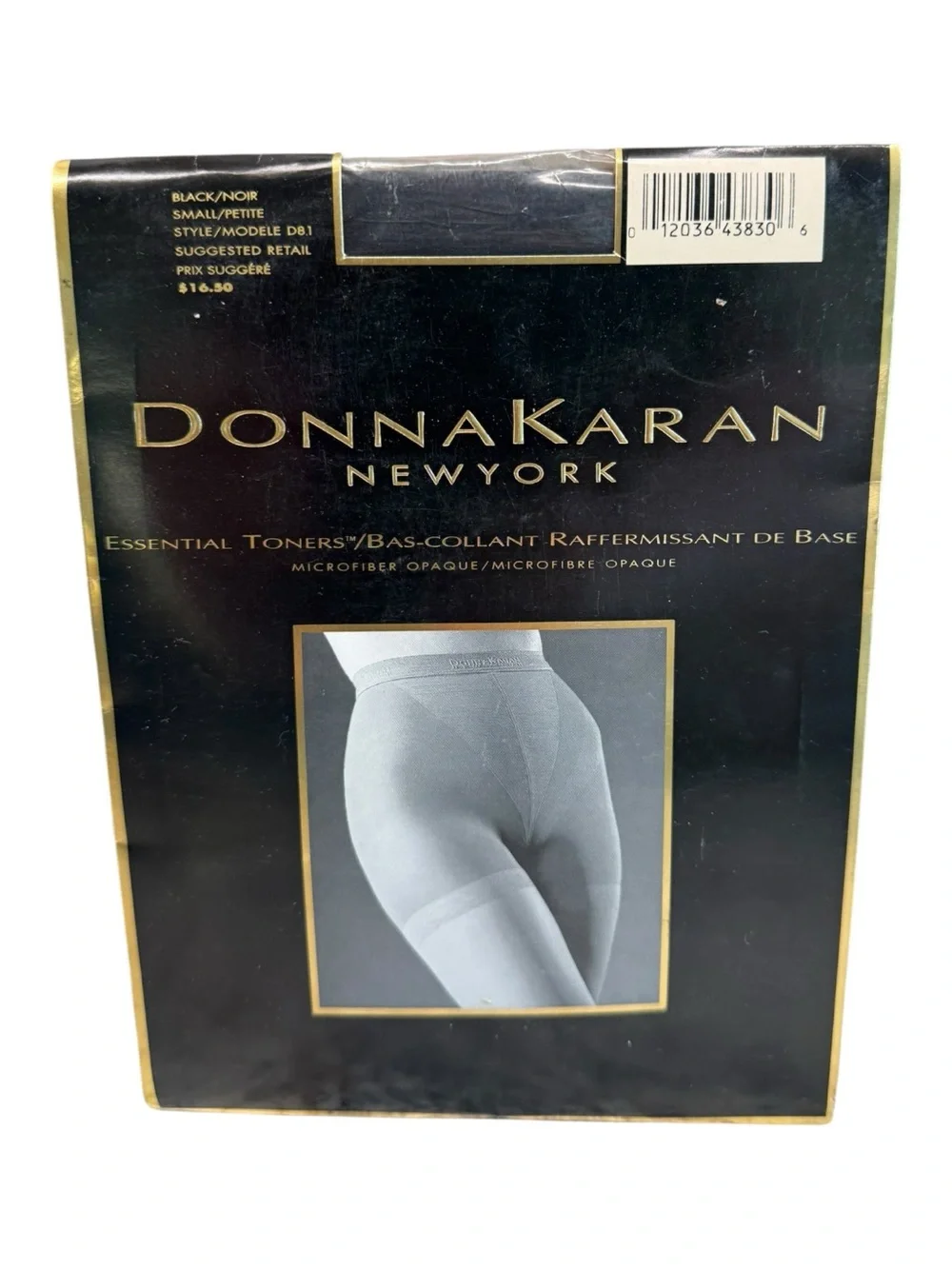 Donna Karan New York Essential Toners Opaque Pantyhose Size Small Black D81